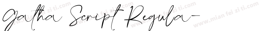 Gatha Script Regula字体转换